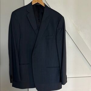 Hart Schaffner Marx Dark Navy Pinstripe Suit Jacket